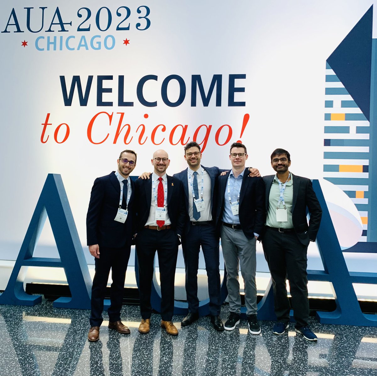KyleBlumMD's tweet photo. Solid crew. 
Great to see everyone again
#AUA23 @AmerUrological #UroSoMe @SUO_YUO @UroOnc https://t.co/xPxWKF8Hmg