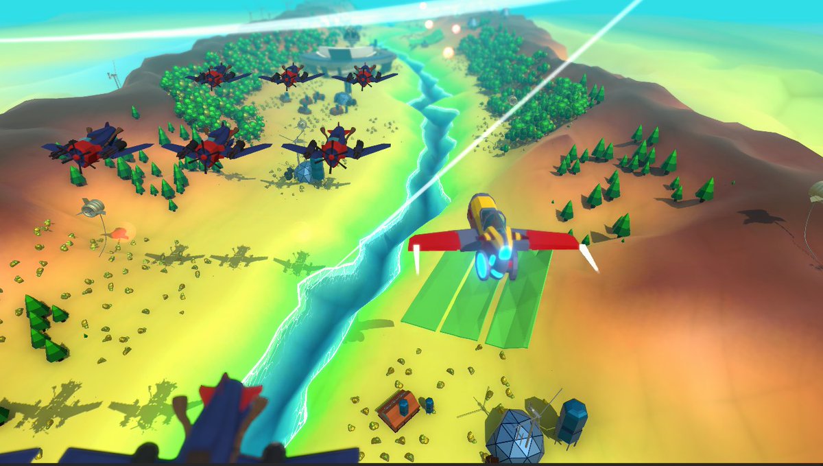 hello! 

we are making a shooter game where you can control a spaceshift in a solarpunk world 👀☀️