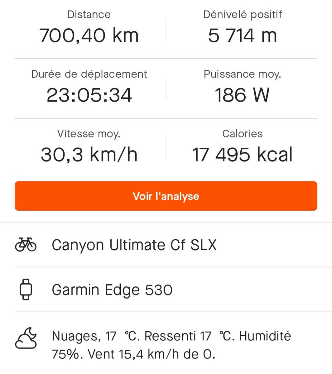 tyhrog's tweet photo. L'Orne a du talent🚴‍♂️

Les qualificatifs manquent pour décrire cette prestation XXL de Simon. Dompierre - Grenoble à vélo, 700km, 23h, pour une moyenne folle supérieure à 30km/h.

Lumière doit être faite sur cet homme @DansLaMusette @LeGruppetto @OrneCombattante @OuestFrance https://t.co/r1lJA584aN