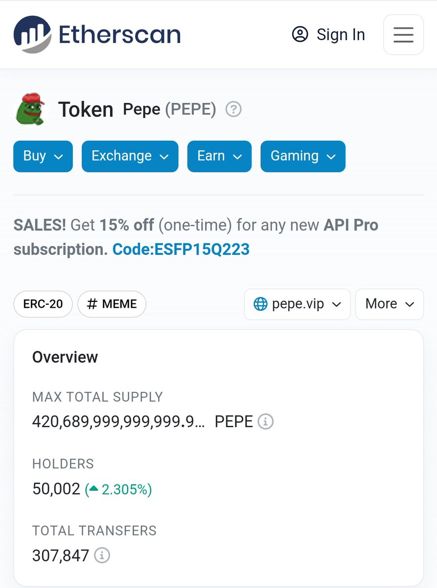 MotivatingThe's tweet photo. 50 fucking thousand holders!!!!💯
Don't fade on the biggest meme of 2023🚀🚀 #Pepecoin #pepe #PepeCommunity
@pepecoineth $pepe🐸🐸 https://t.co/AcXu5nI7iD