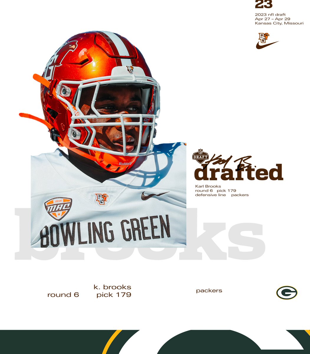 𝗗𝗿𝗮𝗳𝘁𝗲𝗱
Green Bay got a good one. 
Round 6, pick 179 - @KarlBrooks5