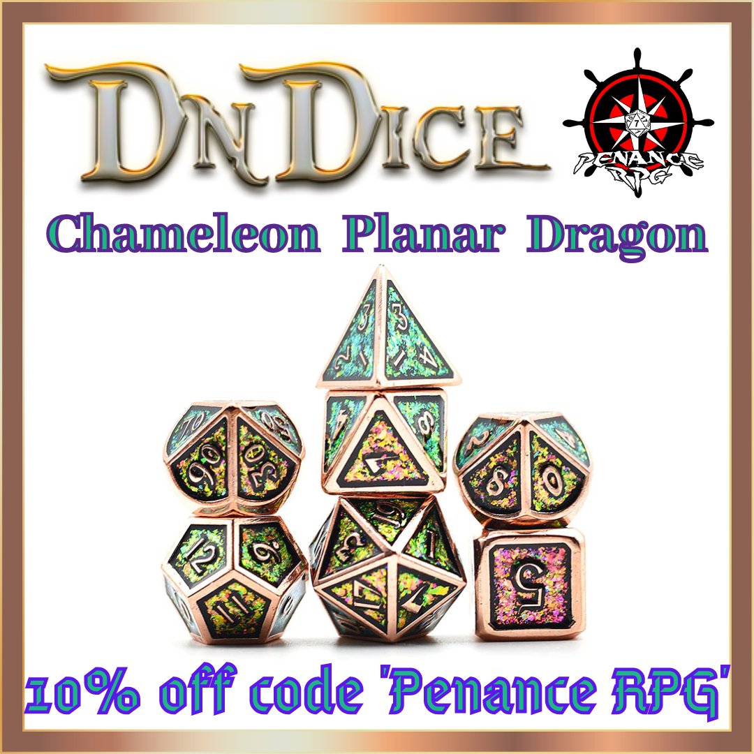 PenanceRPG's tweet photo. The sun is shining, and shining bright on these gorgeous metal and glittered enamel dice!

AND you can get 10% off at https://t.co/zWusVXzCua with code 'PenanceRPG'
#Dice #TTRPG #RPG #spring #affiliate #TTRPGs #IndieGames #PenanceRPG #DnD #GamingDice #gaming #PolyhedralDice https://t.co/IQahyr2xY1