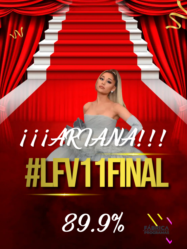 LaFabricaVIP's tweet photo. ¡¡LA AUDIENCIA HA DECIDIDO CON EL 89.9% DE LOS VOTOS QUE EL GANADOR DE LA FÁBRICA VIP 11 SEA @arianarussd!! #LFV11Final https://t.co/O4pIrC6nT4