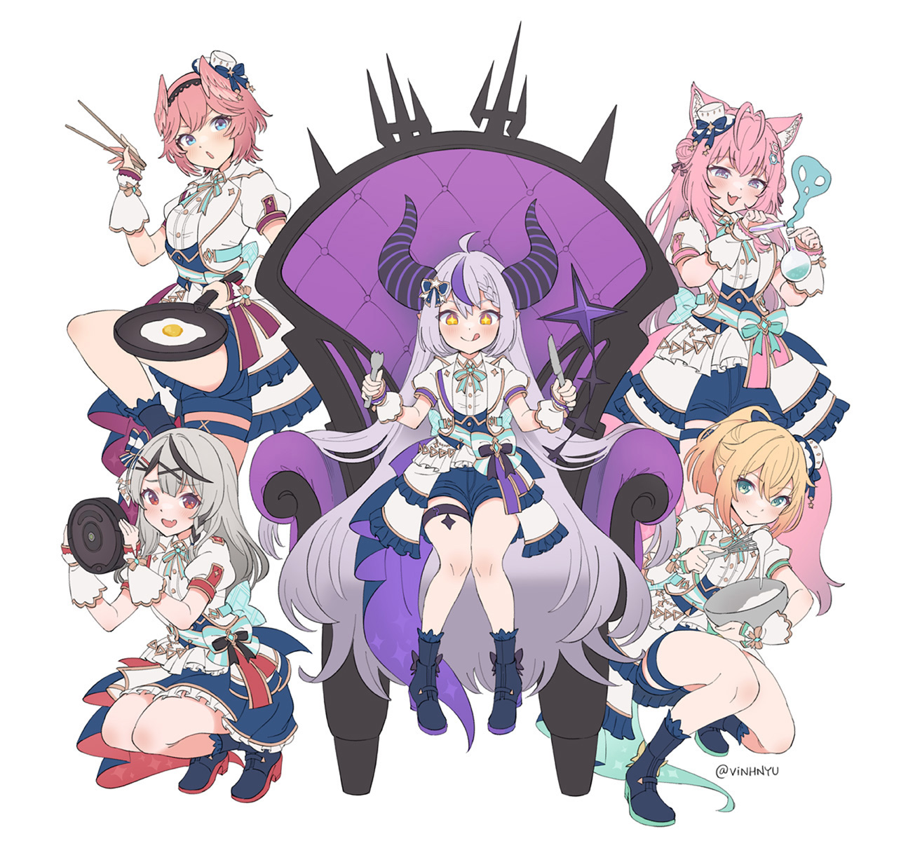Laplus_Artdesu and #Luillust and #こよりすけっち and #さか
