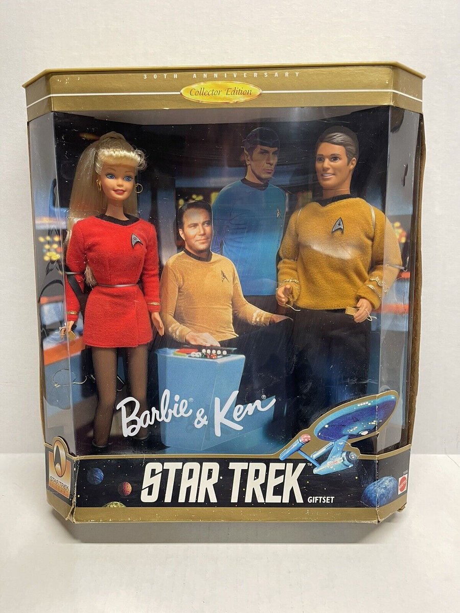 HarlandCoStore's tweet photo. #HarlandCoStore

Barbie &amp; Ken Star Trek Giftset 30th Anniversary Collector Edition Mattel 1996

https://t.co/Ty2YGvsdc4 https://t.co/H3TdQnvF6B
