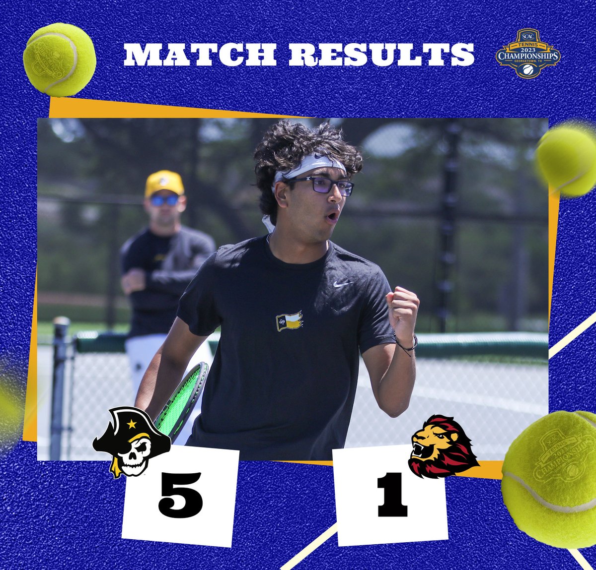 SCAC_Sports's tweet photo. #SCACMTen |  The @SUPirates advance to the #SCAC championship, knocking off the Celts, 5-1!🎾

#SCACPride | #SCACChamps | #SCACTen https://t.co/C4BoUhKg0n