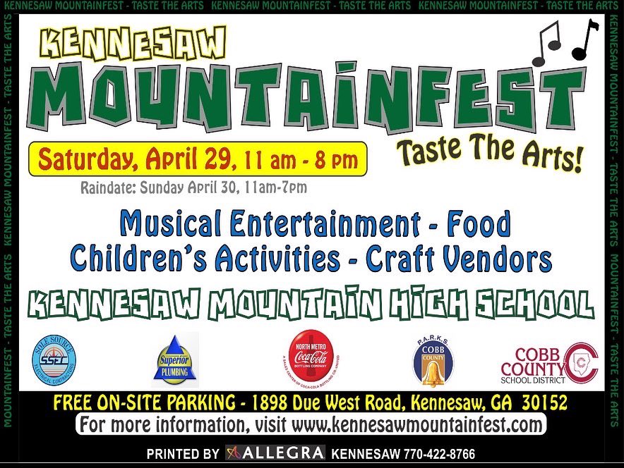 It’s a beautiful day at the mountain! Stop by to say hi, get a cheer makeover and sign your little’s up for Little Cheer Camp  💚🖤📣 #KMHSMountainfest