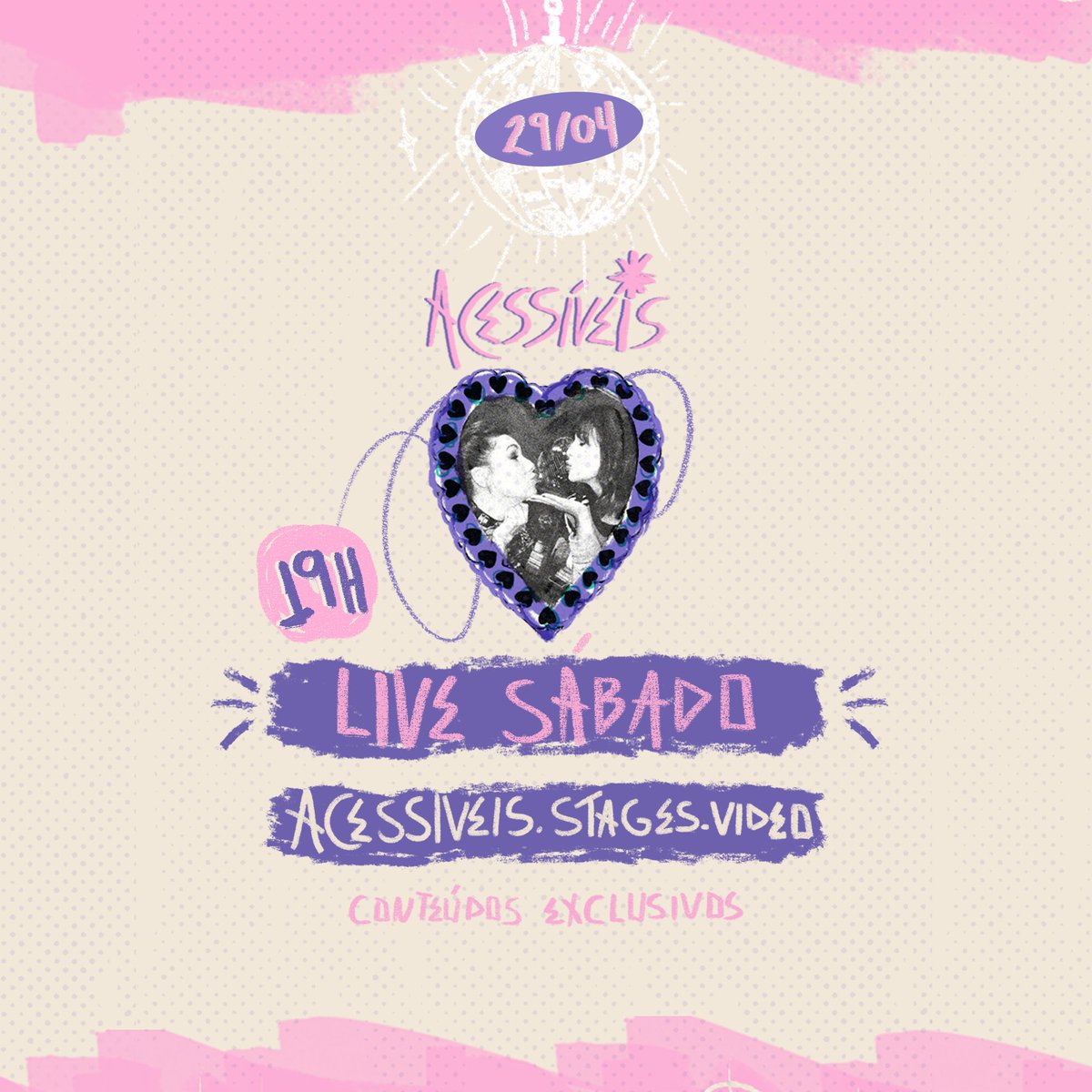 acessiveiscast's tweet photo. DAQUI A POUCO TEM LIVE PRA FOFOCAR COM @titimuller E @MariMoon ! 🗣️💥
Estaremos no ar, às 19H, na plataforma Stages, para conversar sobre o EP01 e sobre os próximos também! Assista aqui: https://t.co/6zaT17i3Xh
#AcessiveisCast #AcessiveisNoAr https://t.co/6EPuV5Pza7