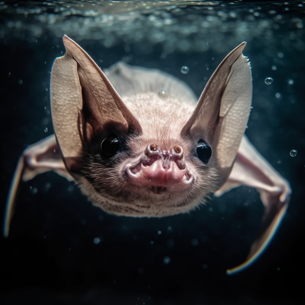 zasdak's tweet photo. Say hello to the newly discovered species of underwater bats - Chiroptera aquaticus. This unique species could be the missing link in understanding how SARS2 made its way from bats to fish, which are now suspected to be the host. #FishingForAnswers #ChickenOfTheSea https://t.co/TkI1gnGUuY