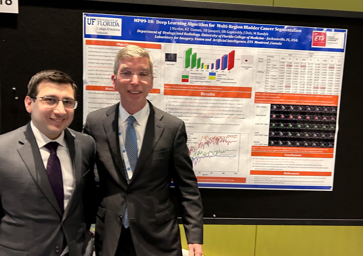 Excellent presentation on Day 1 of #AUA2023 by our rising chief <a href="/jazurology/">Behzad Jazayeri, MD</a> entitled “Deep Learning Algorithms for Multi-Region Bladder Cancer Segmentation” #jaxurology #bladdercancer <a href="/AmerUrological/">Amer. Urol. Assn.</a> <a href="/FlaUrological/">Florida Urological Society (FUS)</a> <a href="/SES_AUA/">Southeastern Section</a>