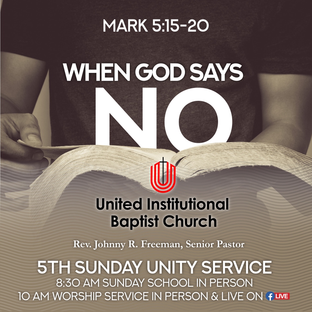 united_ibc's tweet image. Hello Members, friends, and community! Join us TOMORROW, April 30, 2023 for 5th Sunday UNITY Service. 8:30am Sunday School &amp;amp; 10am Services ONLY. 802 E. Market St., GSO, N.C. 27401 and (10am Service also FBLive). Grace &amp;amp; Peace to you all. #United #UIBC #UnityService #WhenGodSaysNo