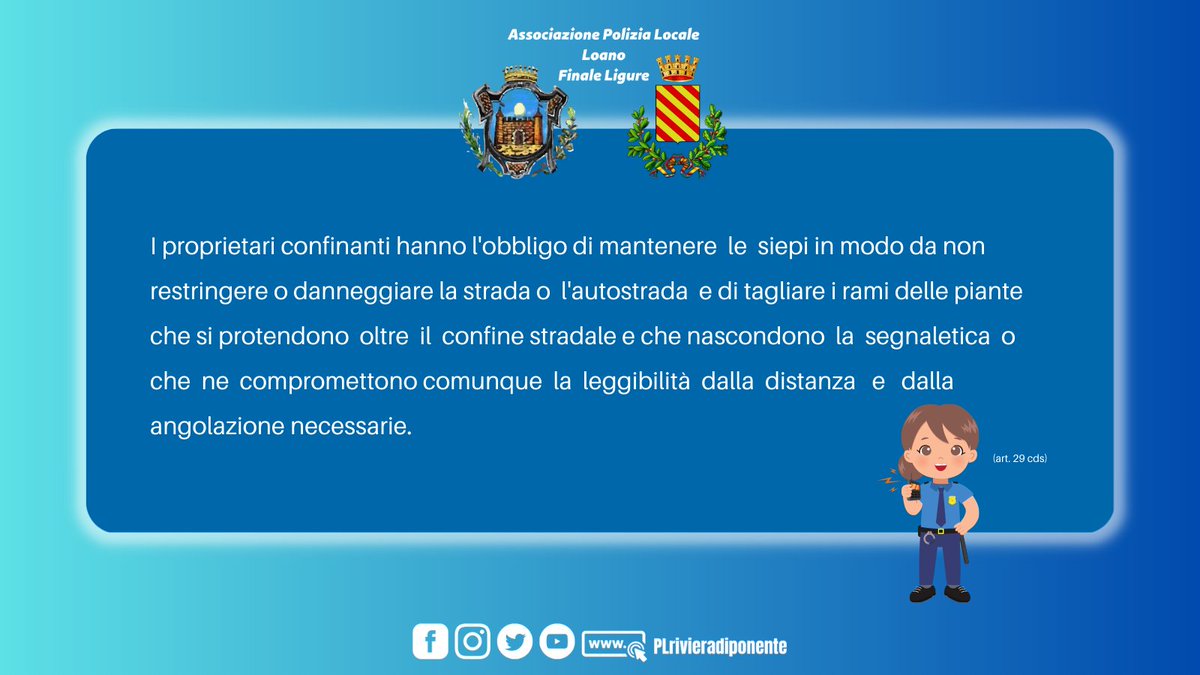 PLrivieradipon's tweet photo. 🆕 “Ripassa il Codice”
📆Ogni mercoledì ripassiamo i principali articoli del codice della strada.
🔃Seguici e condividi.
#PLLoano #PLFInaleL #ripassailcodice #educazionestradale #sicurezzastradale #codicedellastrada https://t.co/d7vfOYSuPL