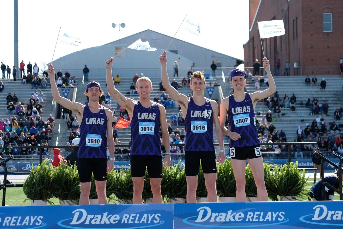 Two days after winning the men's college 4x800, <a href="/LorasTrack/">Loras Track & Field</a> returned to their winning ways on Saturday, capturing the men's college DMR at the Drake Relays!

#GoRelays