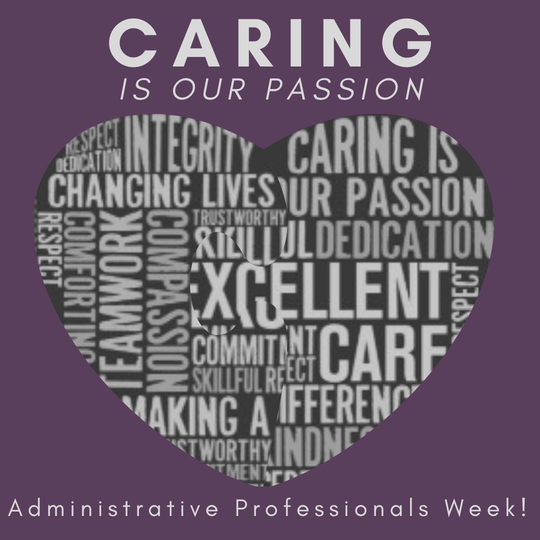 Even though our #administrativeprofessionalsweek celebration is done, we hope you're always inspired to thank each member of your care team - we could not provide the service we do without the work of every single member of our team! #CaringIsOurPassion #TeamFJIC #ThankYou