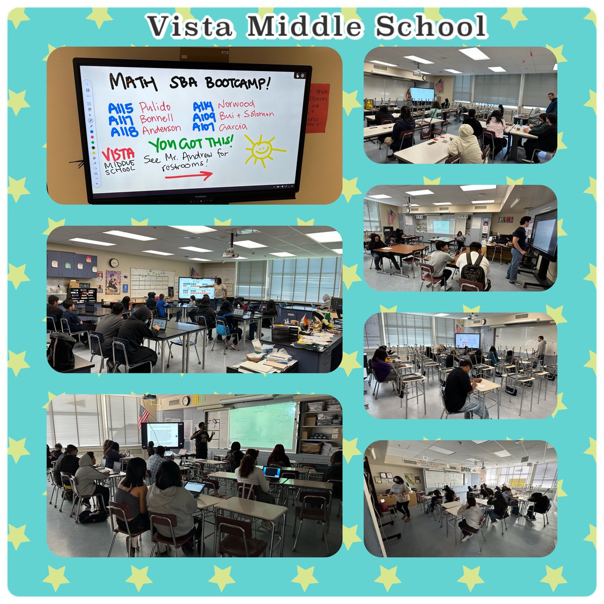 vistamiddle's tweet photo. โจ Vista Middle School SBA #Math boot camp ๐งฎโ๏ธโพ๏ธ๐ฐโunderway with a magnificent turnout!! ๐Saturday #numeracy day of learning ๐ฉ๐ฝโ๐ซโ
#StrategicPlan #AcademicExcellence @mspdamonte @LASchoolsNorth @PanoramaCOS @VistaMagnets @Kelly4LASchools @LASchools @LAUSDSup #CAASPP https://t.co/BpmSrPBLmy