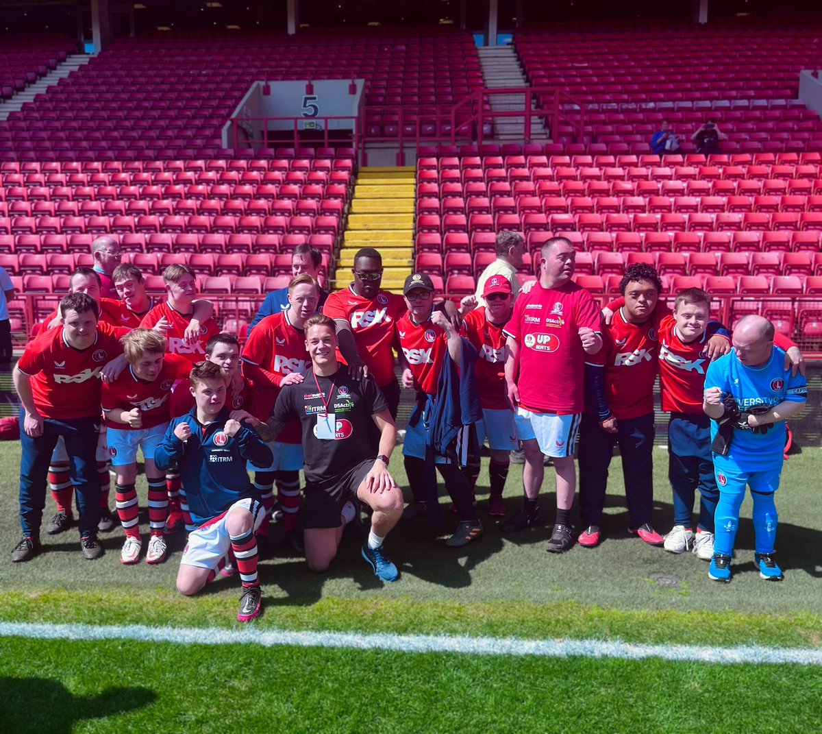 Inspirational day @CAFCofficial , taking part in the upbeats 9 mile walk fundraiser to keep the Down syndrome football team going for another year 💪🏼 Amazing what @CAFCTrust do 👏🏼 @RSKGroup