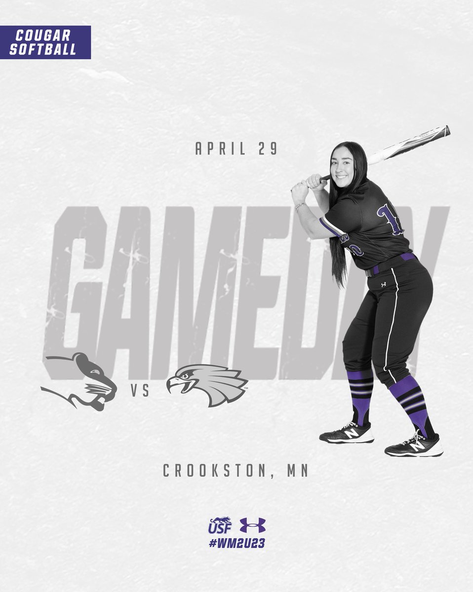 USFCougarsSB's tweet photo. βΌοΈGAMEDAYβΌοΈ
Tune in as your Cougars take on Minnesota Crookston!
#GoCoo | #WM2U23
π- Crookston, MN
π- UMC Softball Field
β°- 1pm & 3pm
π- https://t.co/xsF3Bvp0PC
πΊ- https://t.co/RXFZFKyRVa https://t.co/ZjdFaQQSG2