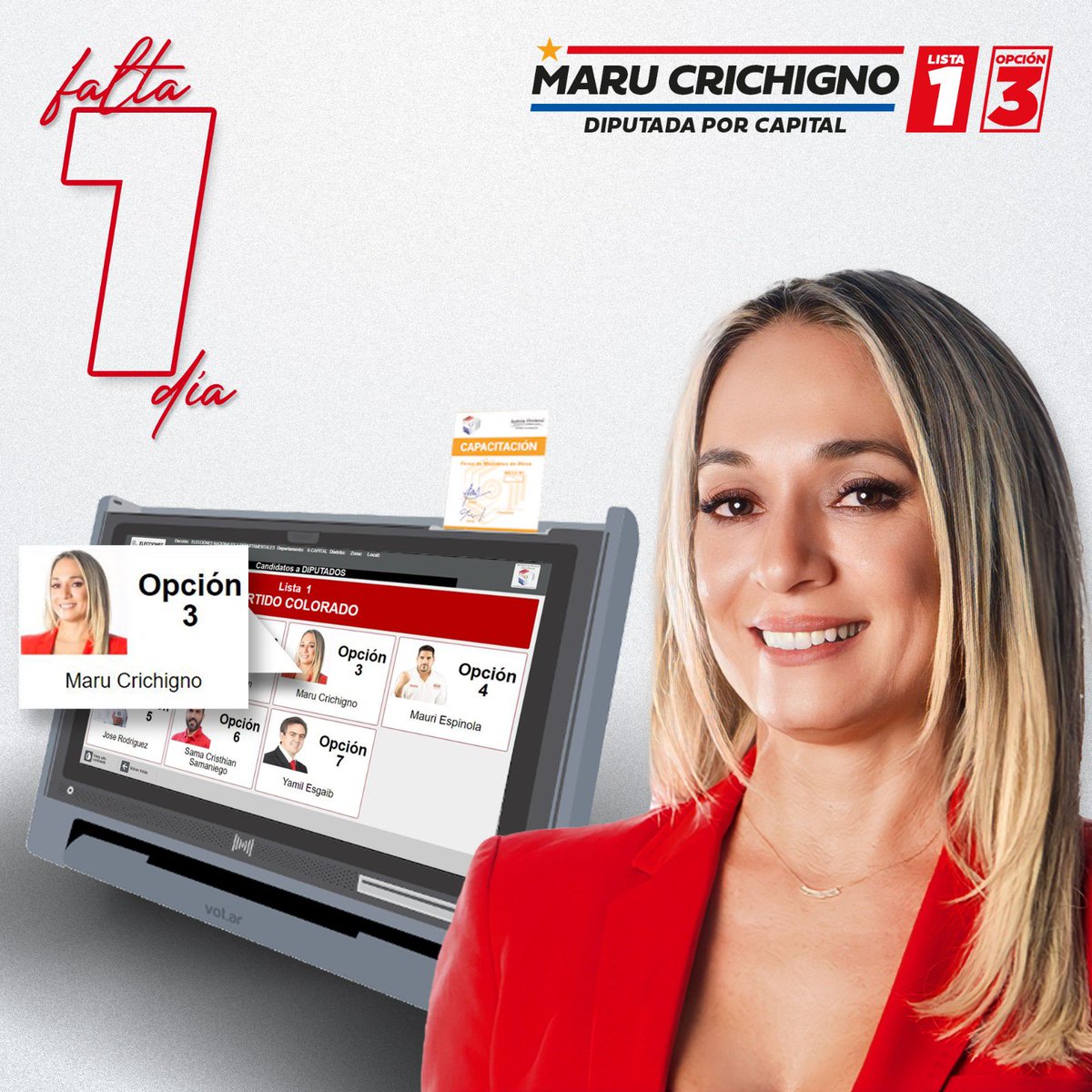 A un día de que empiece una nueva historia para el Paraguay. Una historia donde todos los paraguayos vamos a estar mejor. 🇵🇾🚩