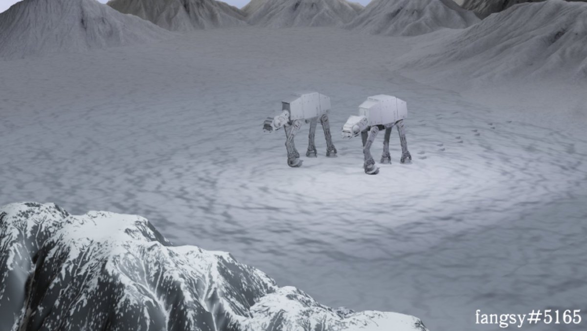 F_ngsy's tweet photo. Finished this modeling scene of 2 snowy atat's for a comm. Reply on your thoughts on this. Other than that have a good day.

#ROBLOX #RobloxDev #RobloxGFX https://t.co/jKuIfPBkWV