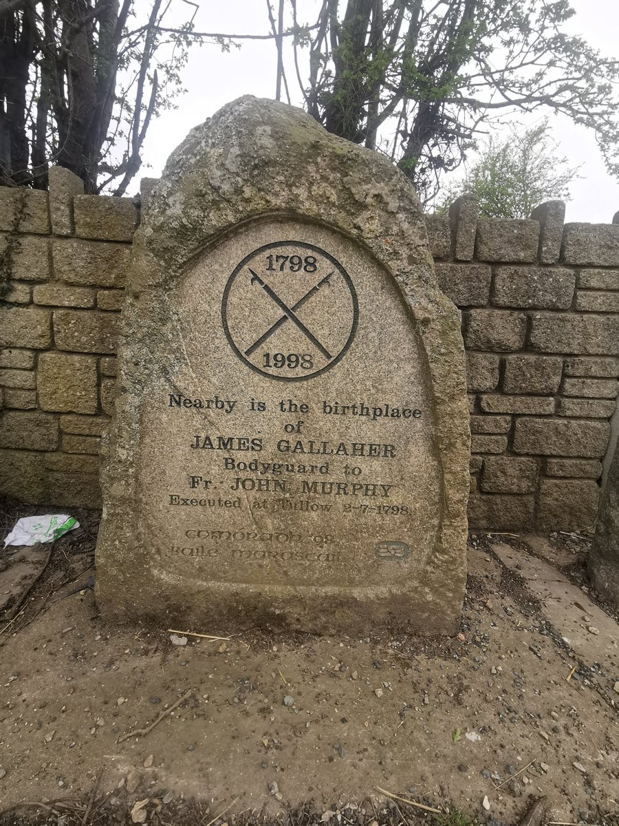 BallycarneyPO's tweet photo. To mark the upcoming 225th anniversary of the 1798 rebellion this year we will be tweeting about events, facts, individuals and more associated with the period from the local area. 

First up is a local memorial erected in 1998 to James Gallagher.

#wexford #irishhistory https://t.co/FStrJsw2h4