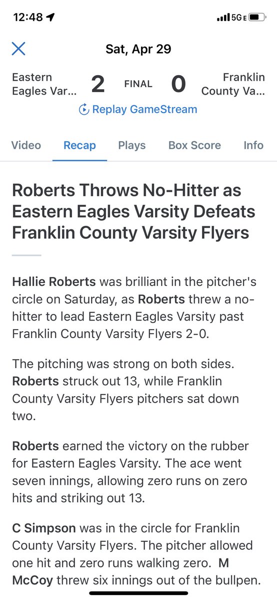 _HallieRoberts's tweet photo. tough week for us girls but we pushed through and went 6-0 for the week! this week i had two no hitters, 67 ks, and one ER this week! @Sluggers07VB @KaylaBixel @AmyLTudor @UofL_CoachHolly @mandygardner24 @JordanLMcNary @Courtmartinez9 @CoachNealPT @CoachZack_MSUSB https://t.co/MYAWYuLz3P