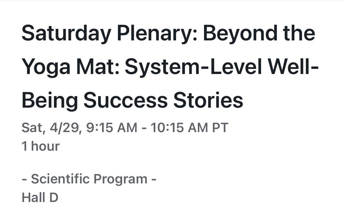 DrMamaKai's tweet photo. @ACPIMPhysicians THIS❕❕❕ #IM2023 
System-Level Well-Being is BEYOND the Yoga Mat 🧘🏾‍♀️@ACPIMPhysicians 

Physicians are already resilient. Don’t fix us, fix the system. @URcaringdocs 

🚫Extra work

✅Seats at the table @Ideal4H https://t.co/NPfIu7okeG