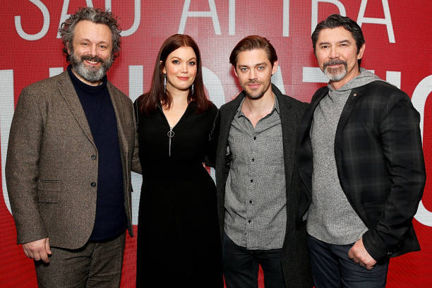 hqsheen's tweet photo. michael sheen and the 'prodigal son' cast at the sag-aftra foundation conversations event (2019) https://t.co/eqQAKJLcNB