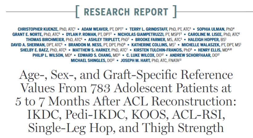 JOSPT's tweet photo. Do you work with adolescents post-ACL reconstruction 🤔

Our #ResearchReport has age-, sex- and graft-specific reference values. Read it 👉 https://t.co/7BuvAwlYQ2

Then support your clinical decision-making w/ the dashboard here 👉 https://t.co/zET3zs0L7a 😍

#yourJOSPT https://t.co/1RAUlIw1P5
