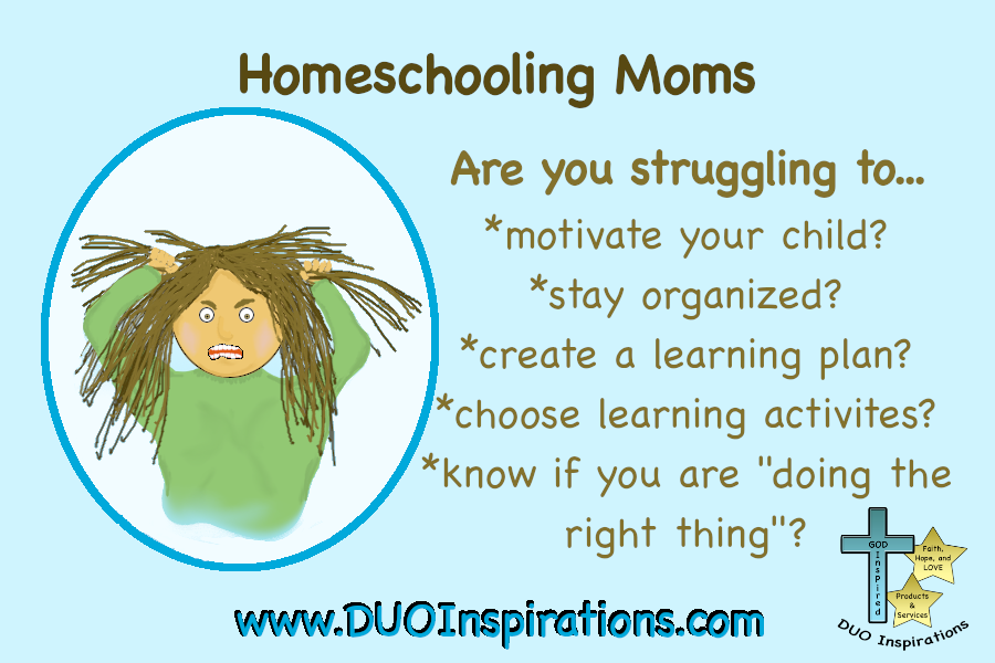 Hi friends.  Are you a #struggling #homeschool #mom trying to help your child learn? DUO Inspirations can help.  duoinspirations.com/education.html #thestruggleisreal #momlife #Christianlifestyle #education #DUOInspirations