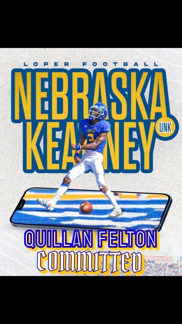 I would like to thank god for this opportunity of a 2nd chance for a 2nd chance player with that being said I will be accepting my offer with @UNK_Football @ChaosTempo @_CoachDelk  in the Fall‼️#LopesUp💛💙