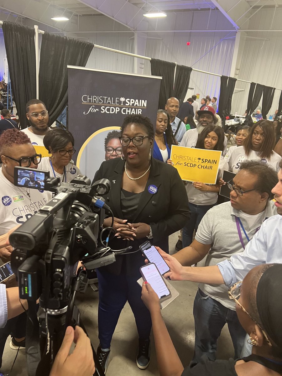 harrisonjaime's tweet photo. 🧵 Congratulations to my friend &amp; Madam Chair @cspain1920 on her election as @scdp Chair! Christale is a lifelong South Carolinian, a seasoned operative in our party, and I know she will be an excellent Chair.

Christale’s election also makes history. https://t.co/PsuzDht26u