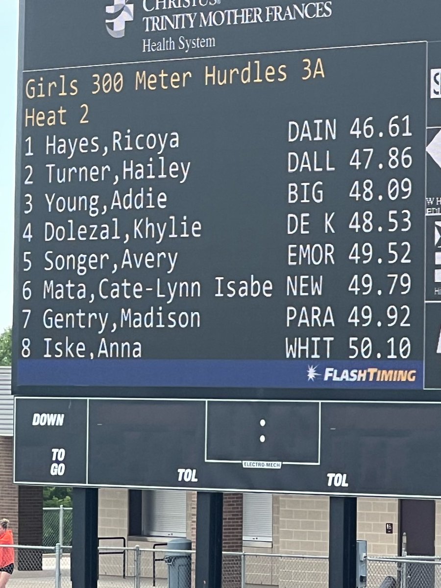 LSOCTrackField's tweet image. UIL 3A Region 2 Finalist
Hailey Turner 300 M Hurdles
@lifeschools #OnTheHunt