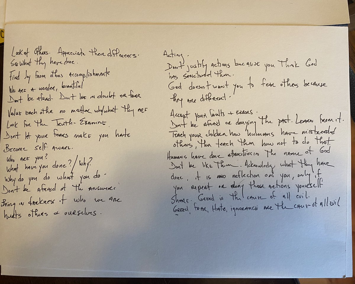 Here’s something I found today that Mim wrote down not long ago. Maybe it’s notes from something she heard or read, but it’s the way she saw things, for sure.