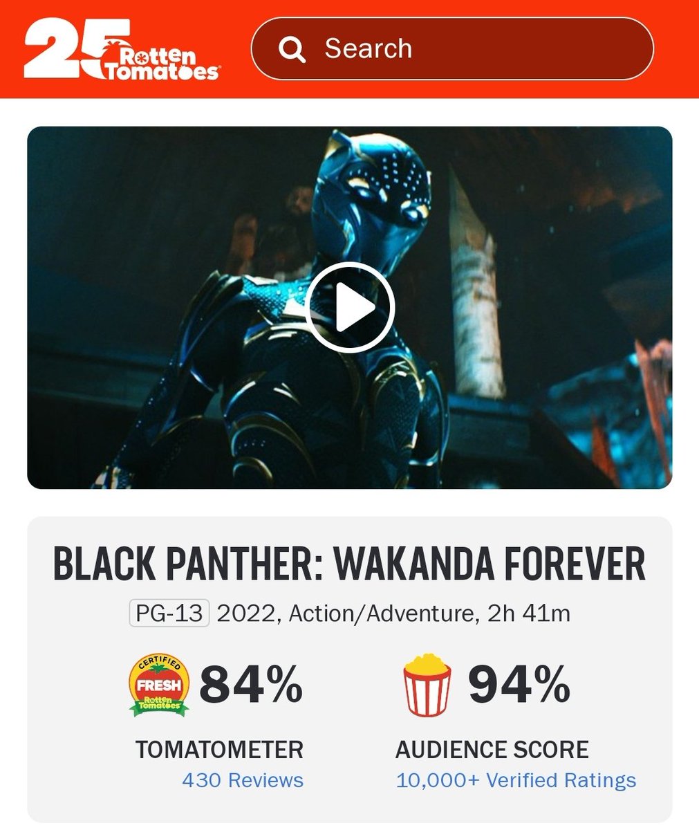 REDACTEDSpider's tweet image. "Marvel is back!"

Meanwhile Wakanda Forever released 5 months ago, dominated the box office, and won a fucking Oscar.