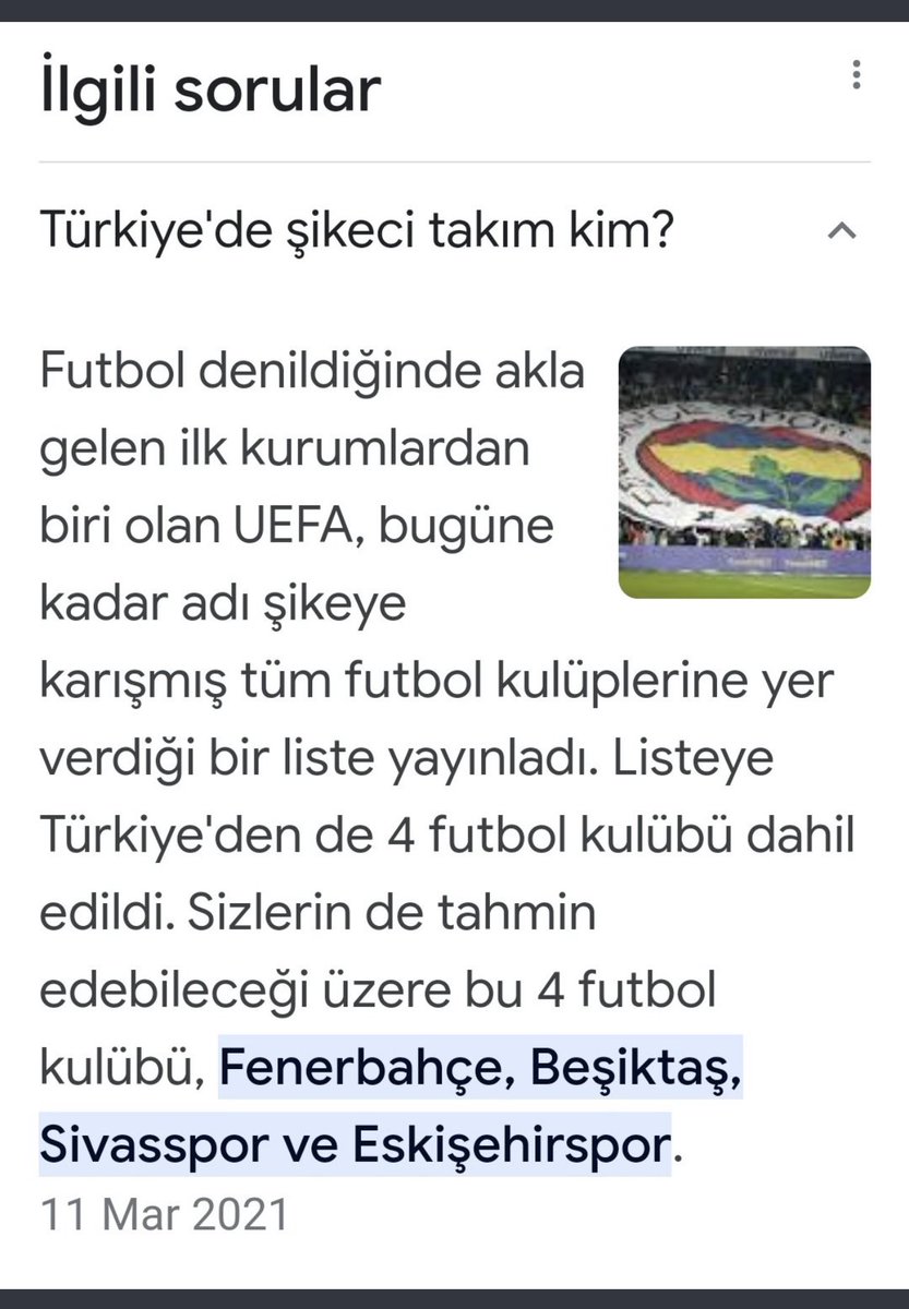 Fratalkoll's tweet photo. Google şike yazınca çıkan takımlar 😂😂 https://t.co/cyea7hRtlt