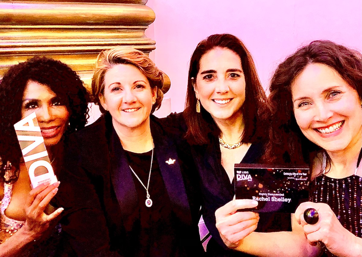 RachelShelley's tweet photo. With enormous thanks to the amazing people at the #Noteworthy table last night  for #DVAAwards23🏳️‍🌈  #NicolaButler #TammyMeckley @sinittaofficial @vbrooksy  and the powerhouse @LindaRiley8  A privilege to be honoured by @DIVAmagazine 👑 ❤️🤩 https://t.co/5maRO0HStW