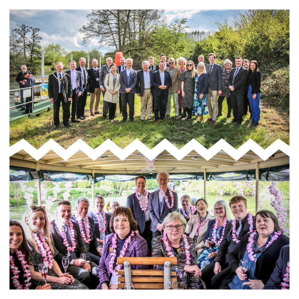 Had a wonderful time yesterday welcoming the Japanese Ambassador, Hajime Hayashi, and his wife to Evesham and taking the Blossom River Cruise along the River Avon commemorating 40 years of the Blossom Trail.
Thank you to Phil &amp; the team at <a href="/thevalley_eve/">The Valley</a> for organizing.