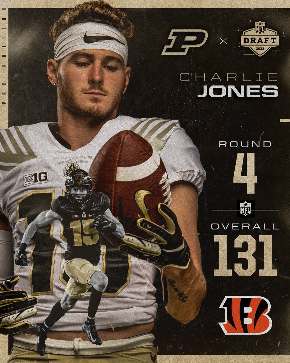 Who Dey 🤝 Chuck Sizzle Charlie Jones is a Cincinnati Bengal! #ProBoilers 2023 #NFLDraft on NFLN/ESPN/ABC