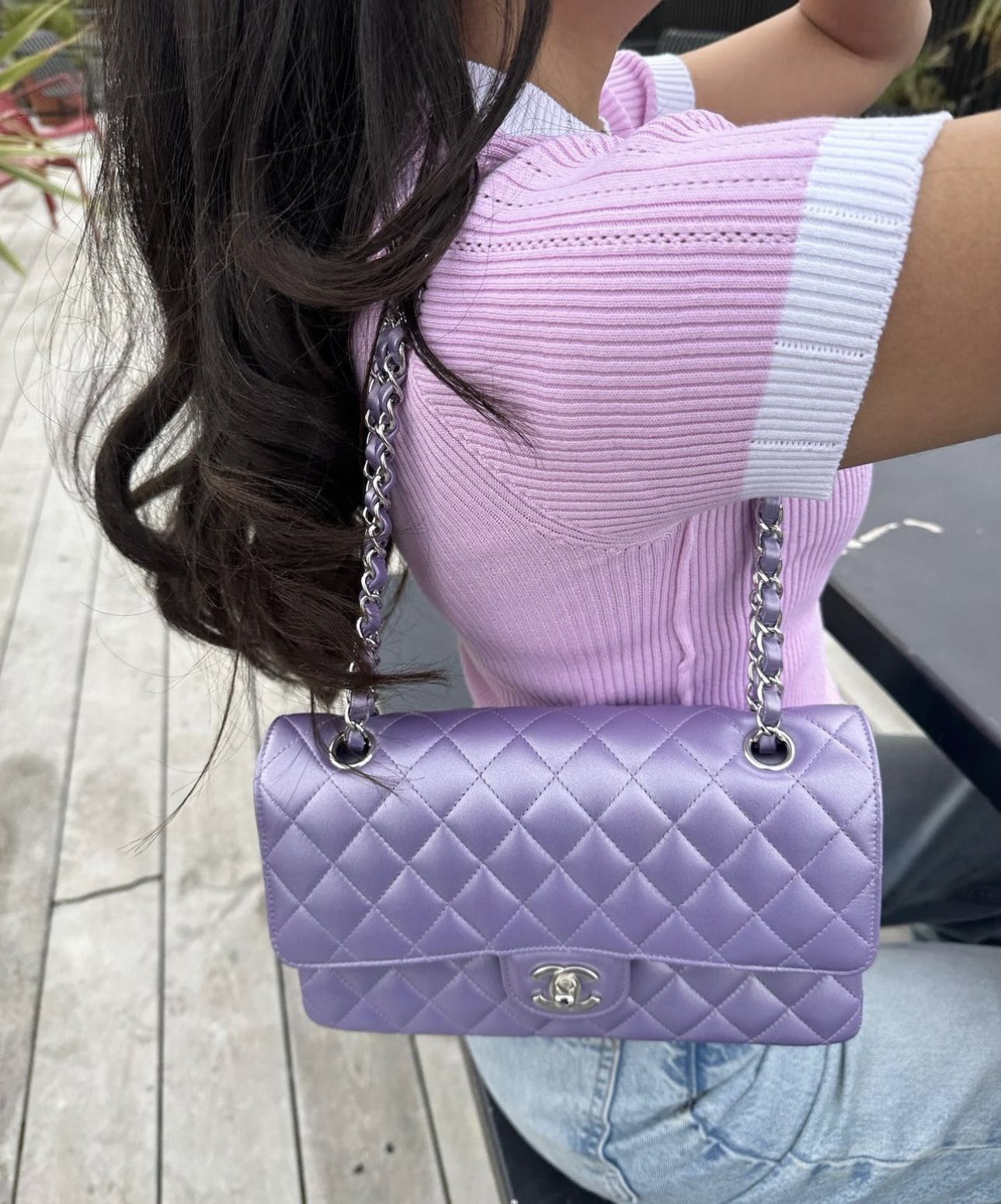 m ✨ on X: the purple chanel bag is so pretty
