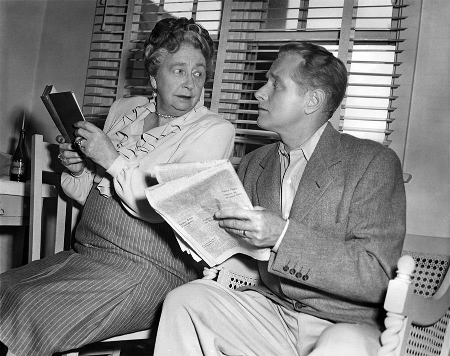 TinseltownTwins's tweet photo. May Whitty with George Macready on the set of My Name Is Julia Ross (1945). #ClassicGirlOfTheWeek #MayWhitty https://t.co/B7sU5H3hbb