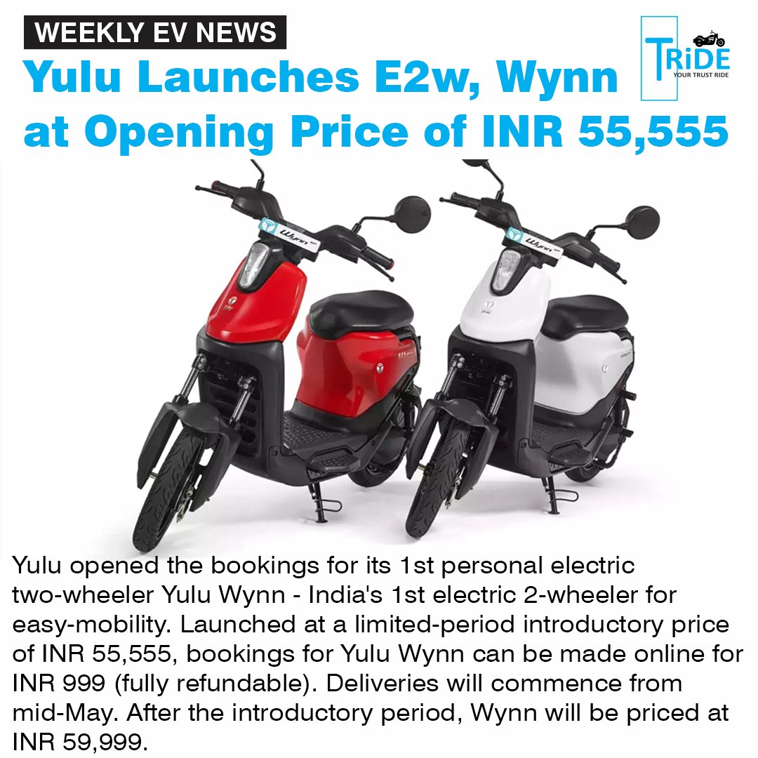 TRiDE MobilityElectric Scooters & Bikes in India on Twitter "🗞️In the previous week, a lot has