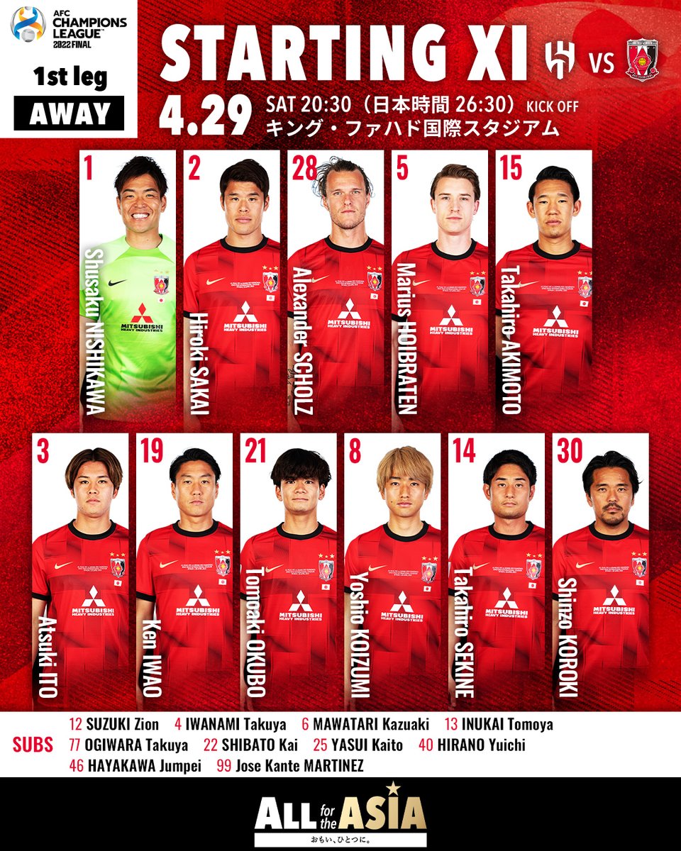 🏆AFCチャンピオンズリーグ2022 決勝🏆 🇸🇦#アル・ヒラル🆚#浦和