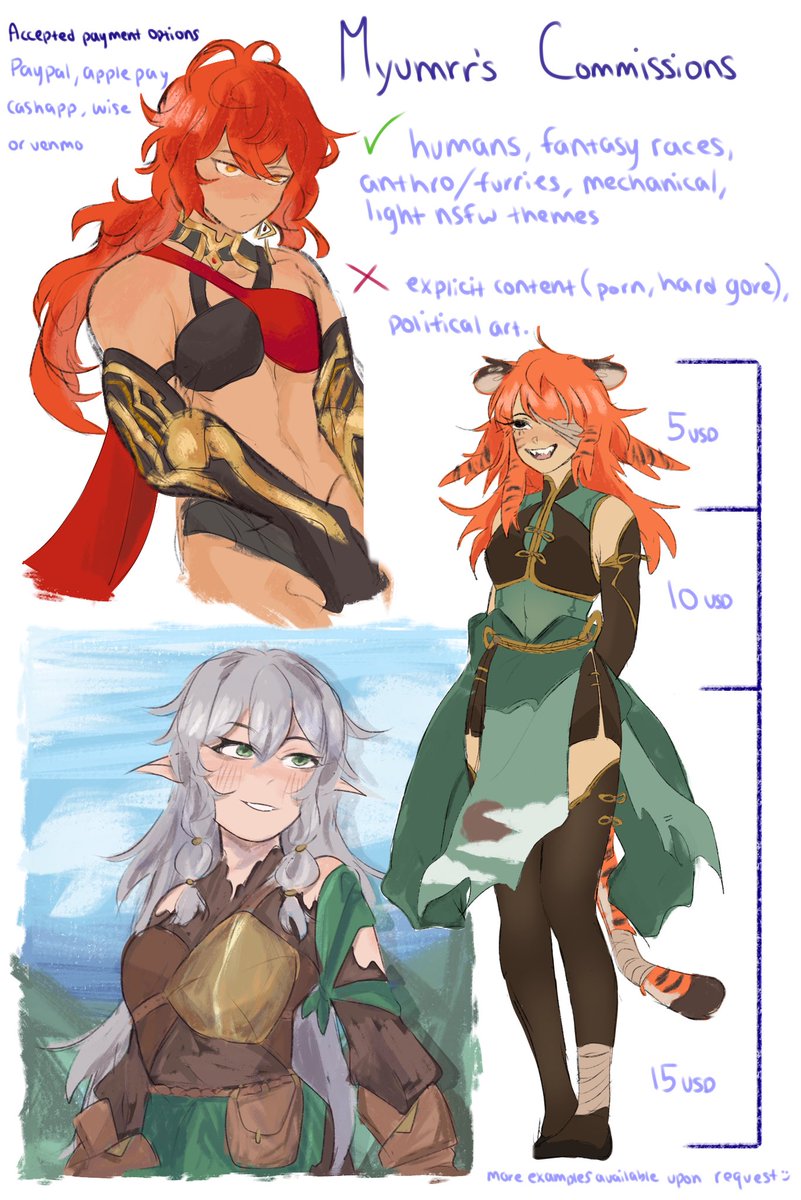 myumrr's tweet image. My commissions are open! feel free to dm here or on discord! myumrr#5938 :]