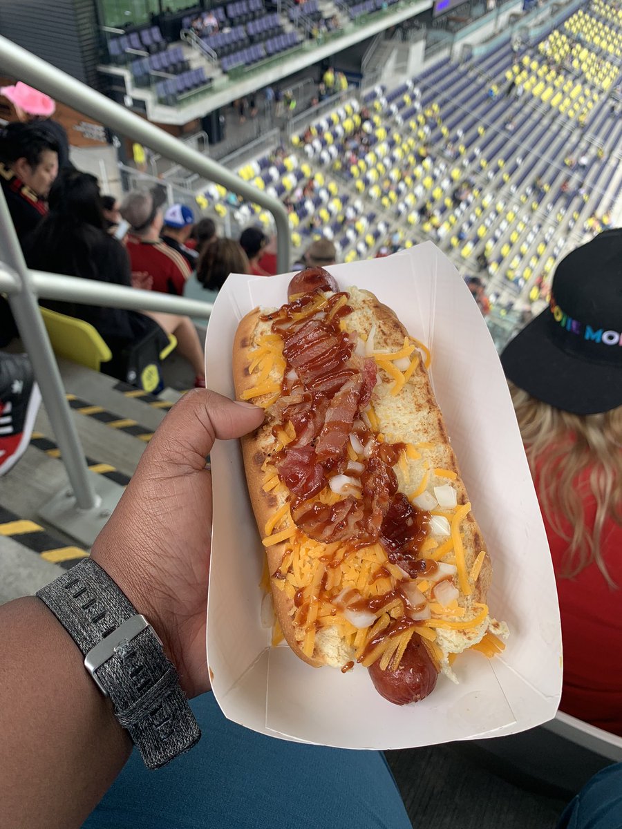 DjARo404's tweet photo. @FootyScran Music City Dog. Geodis Park. Nashville, Tennessee $12.99 https://t.co/WcEITHydYT