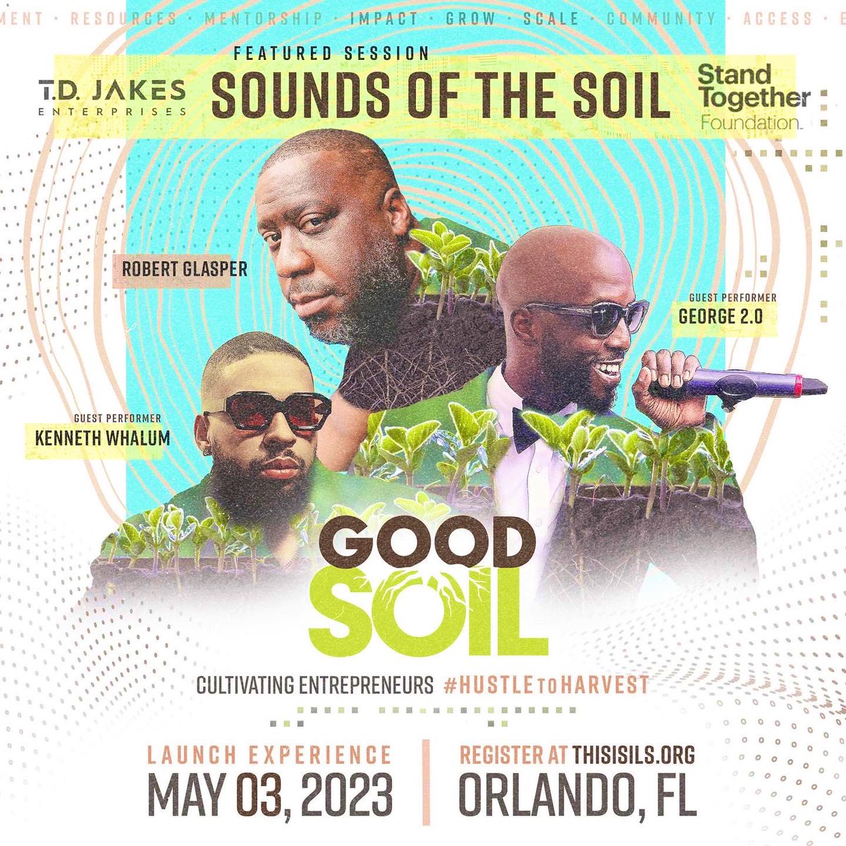 🙏🏿 #RP @BishopJakes: This is your last chance to experience the #GoodSoil movement on Weds., May 3. Don’t miss special moments by @hillharper @robertglasper @kennethwhalum George @twopointoh @MusicByKEM! Register: ThisIsILS.org/Good-Soil #bishoptdjakes #kem #kemistry #kemunity