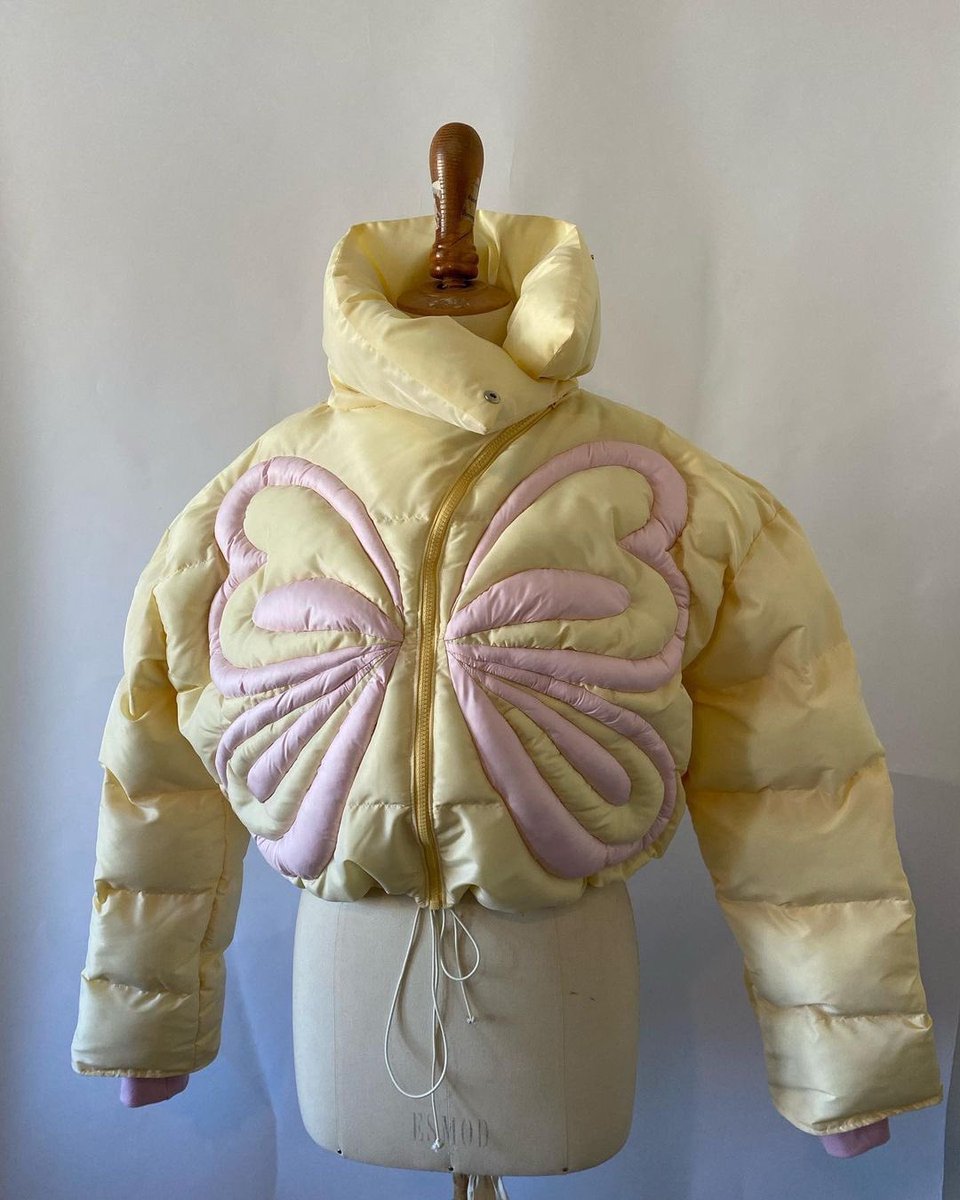 butterfly puffer jackets by clara colette miramon