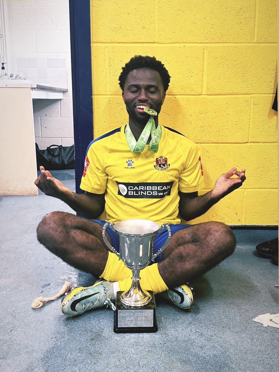 Nnams64's tweet photo. @AFCSudbury WE DID IT!! THANK YOU! THANK YOU THANK YOU!!! To the fans! You’re the VERY Best! You made me believe! To the boys! Wow! What a way to do it! What a team! What a bunch of legends! #myyellowfamily thank you 💛💙 https://t.co/6HHn9iJLOM