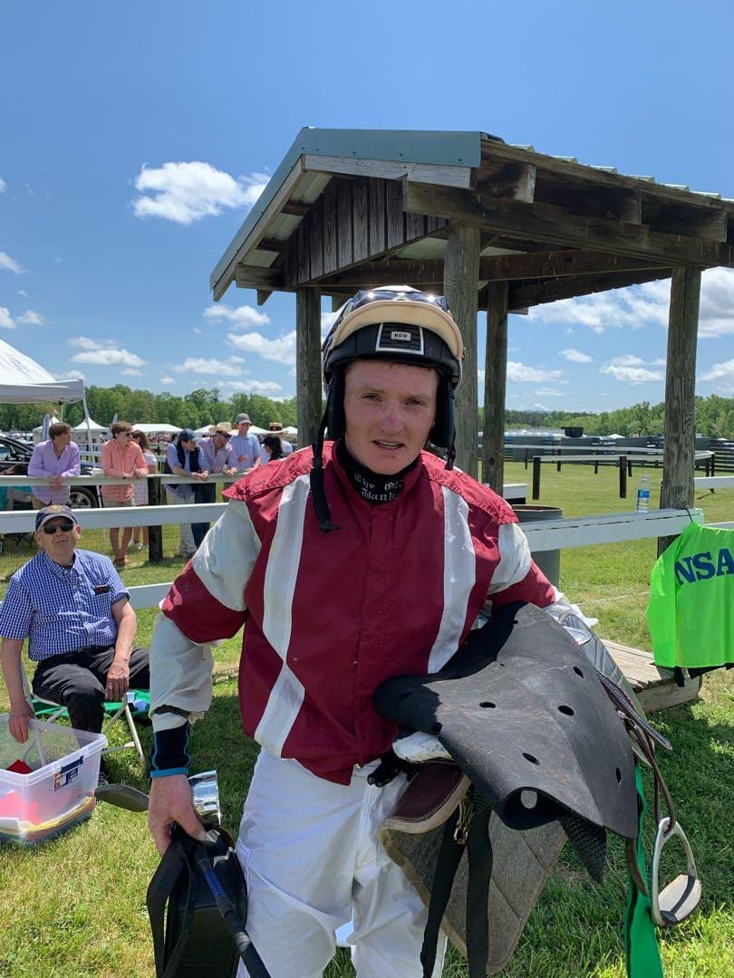 Race 1: Maiden Claiming Hurdle sponsored by Audi Charlottesville | #7 Oscar Winner, Owner Thomas Rice, Trainer Leslie F. Young, Jockey Mikey Hamill. *Official <a href="/JumpingwithNSA/">NSA</a> results will be announced later this week.