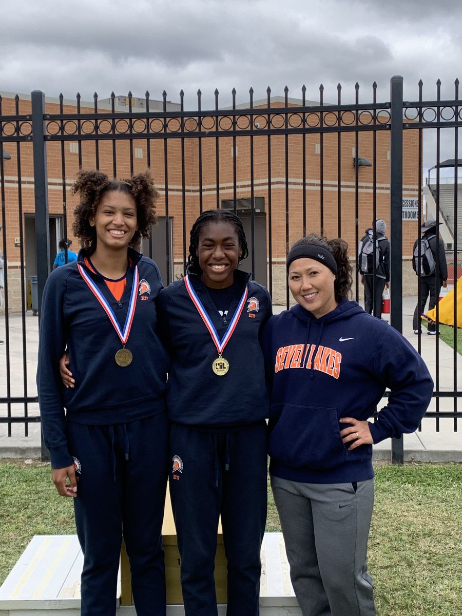 Congratulations to senior Chinenye Uzoh and freshman Madison Carlton! Madison finished 3rd while Chinenye took home the gold matching her personal best of 5’8” in the high jump. chinenye’s next stop will be the state Championship in Austin.