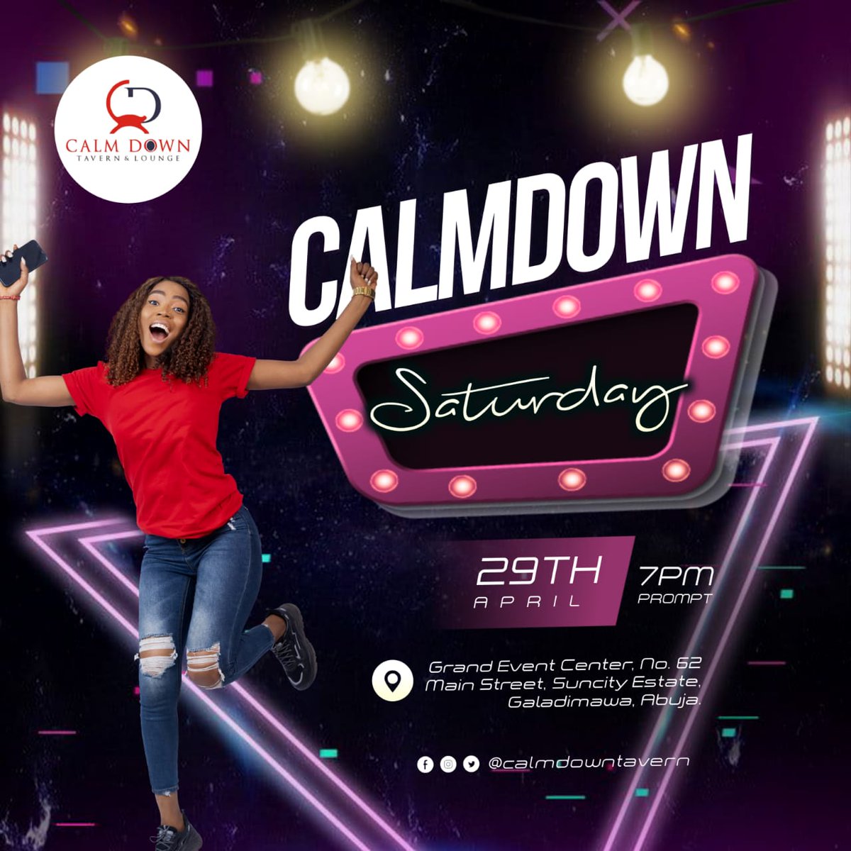 CalmDownTavern's tweet photo. Unwind with loved ones at our outdoor bar and lounge! Join us for #CalmDown Saturday in Abuja's #Suncity Estate, #Galadimawa. Enjoy delicious food, grilled favorites and chilled drinks while soaking in the relaxing ambiance. #Abuja #WeekendVibes #Lokogoma https://t.co/Uwllo0uqsZ
